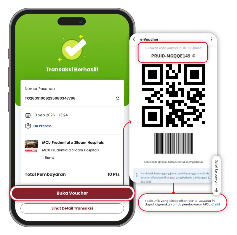 Dapatkan kode voucher MCU dan lanjut daftar
